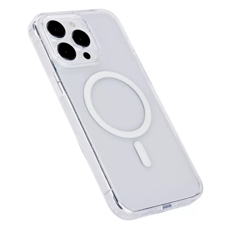 eSTUFF Berlin ES67140028 magnetické puzdro pre iPhone 15 Pro Max, kompatibilné s MagSafe, polykarbonát, TPU, priehľadné