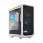 PC skriňa Fractal Design Meshify 2 Compact RGB biela — ATX/microATX/Mini-ITX, podporuje 3x120 mm vpredu + 1x120 mm vzadu, 2,5 palcové/3,5 palcové disky