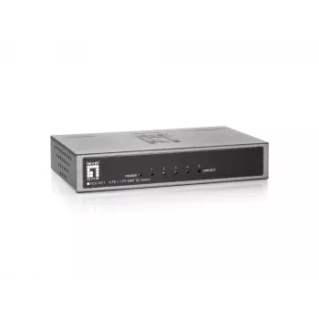 LevelOne 5-portový Fast Ethernet switch, 1 x SC multimode optika