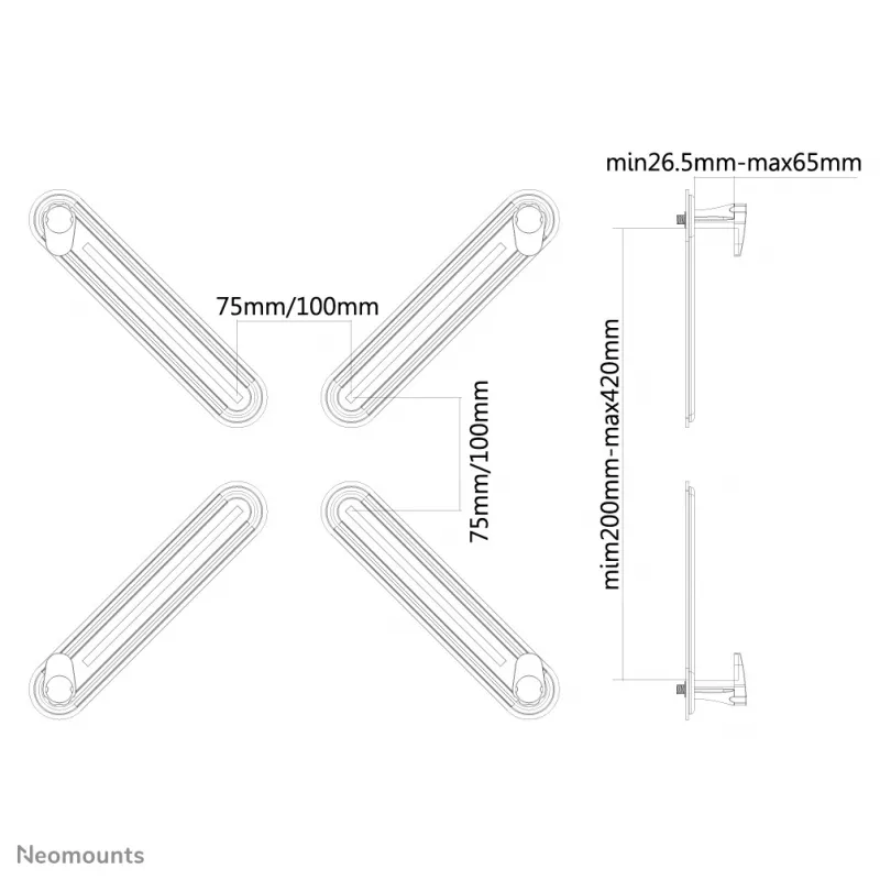 Neomounts FPMA-VESANON VESA adaptér 13-27 palcov