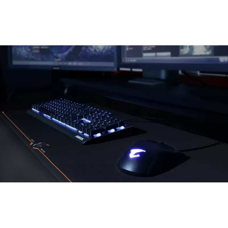 Herná podložka pod myš GIGABYTE AMP900 čierna, oranžová