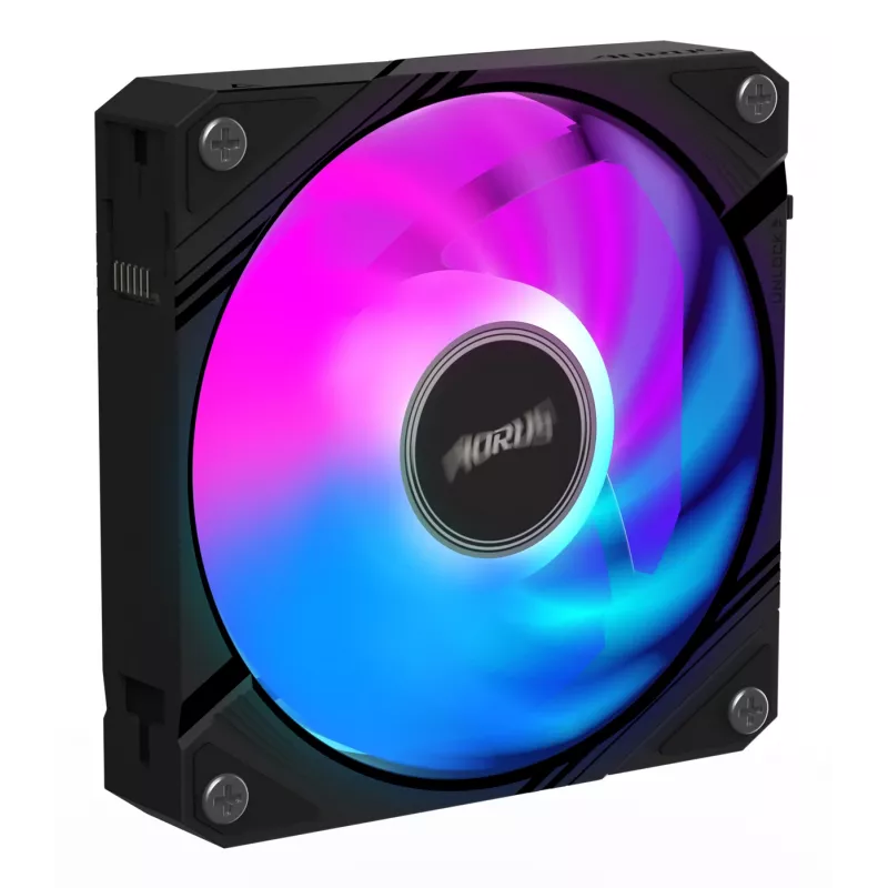 Gigabyte AORUS EZ CHAIN FAN 120 ventilátor do skrinky, 120 mm, čierny, GP-ECFAN1201