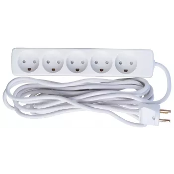 Predlžovací kábel Microconnect GRU0055WDK 5m 5 AC zásuvky interiér biely