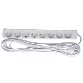 Microconnect GRU00850WDK predlžovacia zásuvka 5 m 8 AC výstupy interiér biely