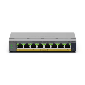NETGEAR GS108EPP Unmanaged Gigabit Ethernet (10/100/1000) Power over Ethernet (PoE) desktop/nástenná montáž sivá