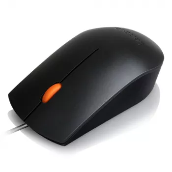 Káblová optická USB Type-A myš, obojručná, Lenovo GX30M39704 — 1600 DPI, 3 tlačidlá, 1,8 m kábel, čierna