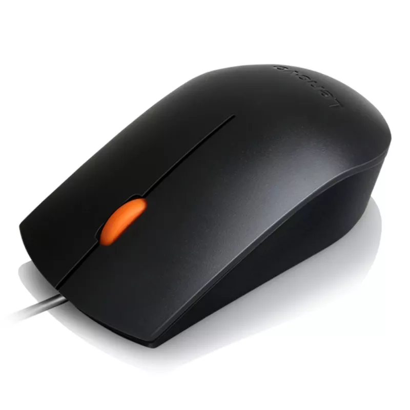 Lenovo 300 GX30M39704 drôtová optická myš, pre obe ruky, USB Type-A, 1600 DPI, 3 tlačidlá, čierna