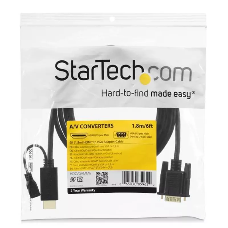 StarTech.com 10 ft HDMI na VGA aktívny konvertor kábel - HDMI na VGA adaptér - 1920x1200 alebo 1080p