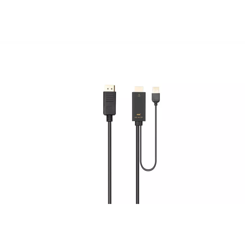 Microconnect HDMI-DP-CON1 videokábel adaptér 1 m HDMI Type-A (štandard) DisplayPort čierny