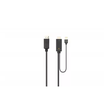 Microconnect HDMI-DP-CON2 videokábel adaptér 2 m DisplayPort čierny