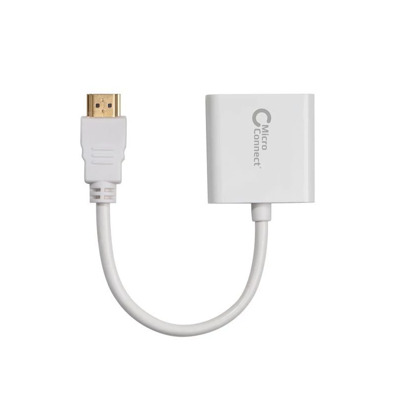 Microconnect HDMVGA1 videokábel adaptér 0,15 m HDMI Type-A (štandard) VGA (D-Sub) biely