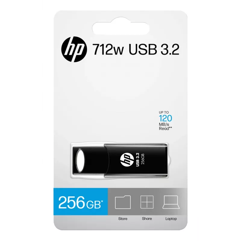 HP 712w USB kľúč 256 GB USB Type-A 3.2 Gen 1 (3.1 Gen 1) čierny