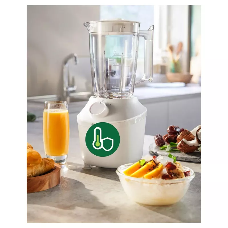 Stolový mixér Philips HR2041/00 — 450 W, 1,9 L plastová nádoba, nože z nehrdzavejúcej ocele, biela