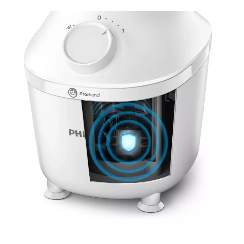 Stolový mixér Philips HR2041/00 — 450 W, 1,9 L plastová nádoba, nože z nehrdzavejúcej ocele, biela