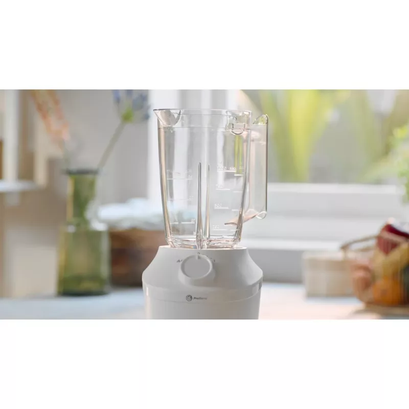 Stolový mixér Philips HR2041/00 — 450 W, 1,9 L plastová nádoba, nože z nehrdzavejúcej ocele, biela