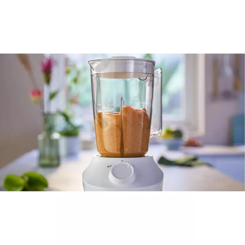 Stolový mixér Philips HR2041/00 — 450 W, 1,9 L plastová nádoba, nože z nehrdzavejúcej ocele, biela