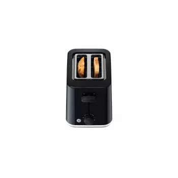 Hriankovač BRAUN HT1010BK — 2 plátky, 900 W, čierny, plastové telo, štrbina 132×35×119 mm
