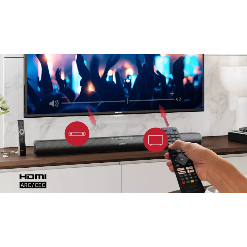 Sharp HT-SB100 soundbar reproduktor čierny 2.0 kanály 75 W