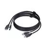 StarTech.com 1,8 m HDMI a USB 5 Gbit/s KVM kábel, 4K 60Hz, HDMI 2.0 a USB kombokábel pre KVM prepínače