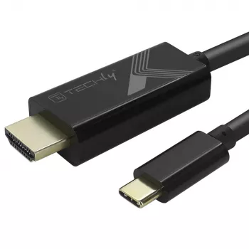 Techly adaptérový kábel USB-C konektor samec na HDMI 2.0 4K konektor samec 2 m čierny