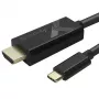 Techly adaptérový kábel USB-C konektor samec na HDMI 2.0 4K konektor samec 2 m čierny