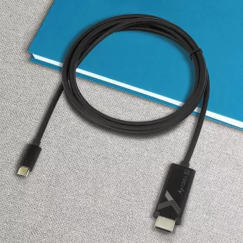 Techly IADAP-USBC-HDMI5TY videokábel adaptér 5 m USB Type-C HDMI Type A (štandard) čierny