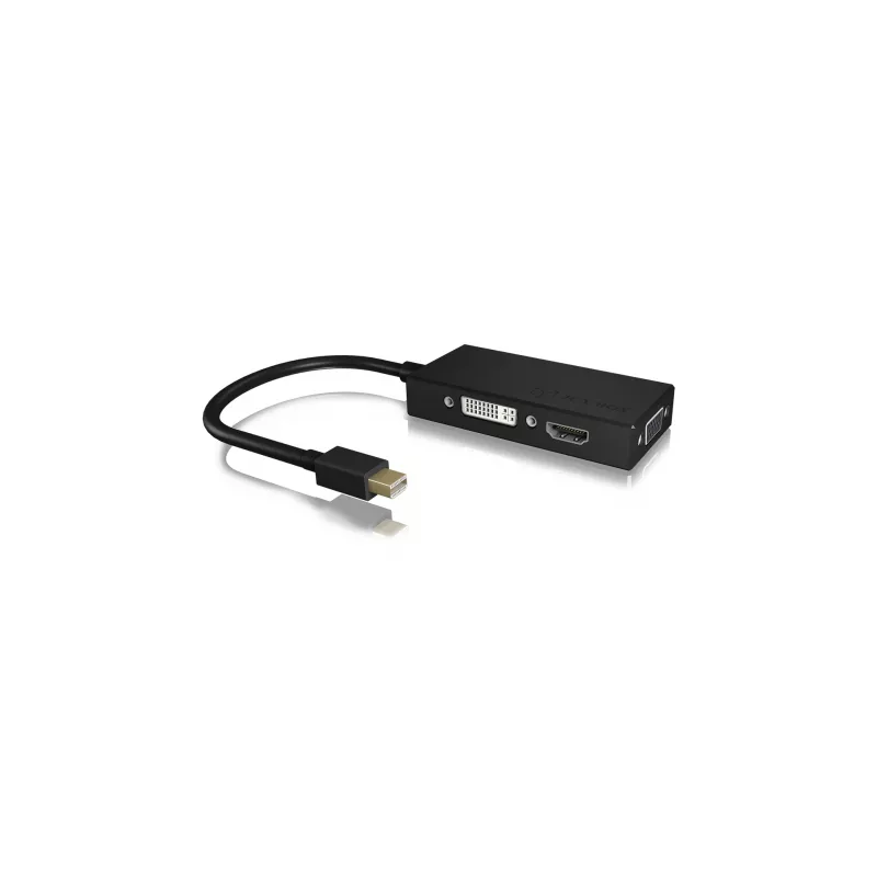 ICY BOX IB-AC1032 Mini DisplayPort DVI-D + VGA (D-Sub) + HDMI čierny
