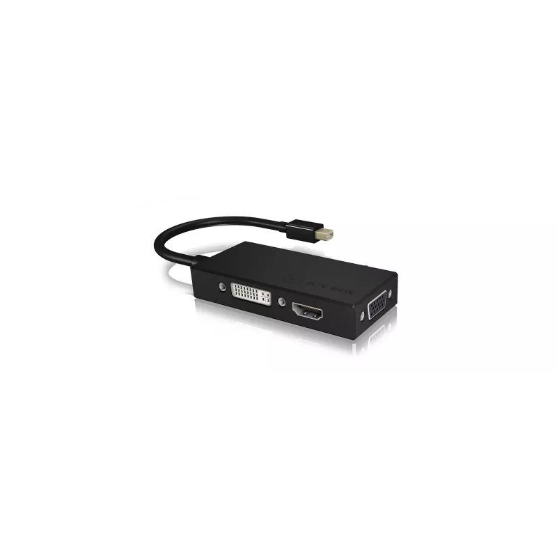 ICY BOX IB-AC1032 Mini DisplayPort DVI-D + VGA (D-Sub) + HDMI čierny