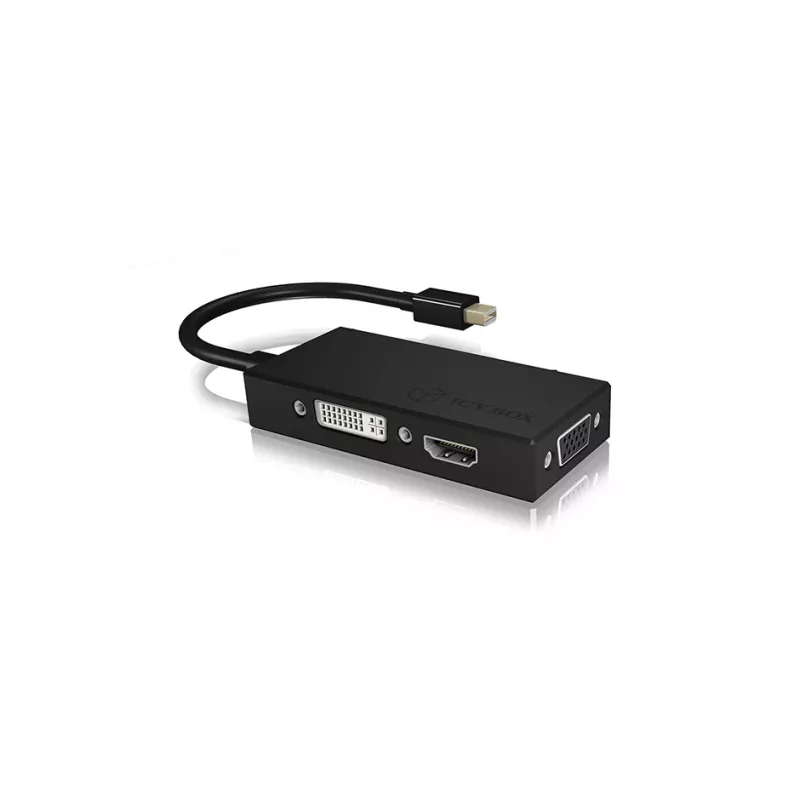 ICY BOX IB-AC1032 Mini DisplayPort DVI-D + VGA (D-Sub) + HDMI čierny