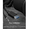 Stolový USB 3.0 hub ICY BOX IB-HUB1403A, 4 porty, so vstupom/výstupom audio, čierny