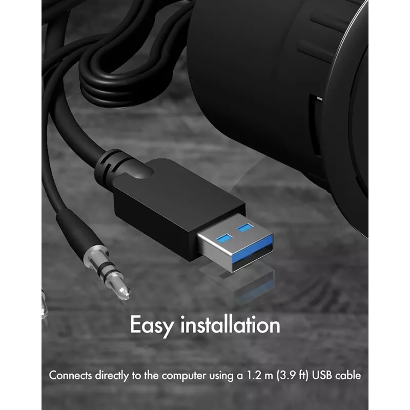Stolový USB 3.0 hub ICY BOX IB-HUB1403A, 4 porty, so vstupom/výstupom audio, čierny