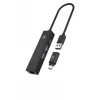ICY BOX IB-HUB1439-LAN káblový USB 3.2 Gen 1 (3.1 Gen 1) Type-A čierny
