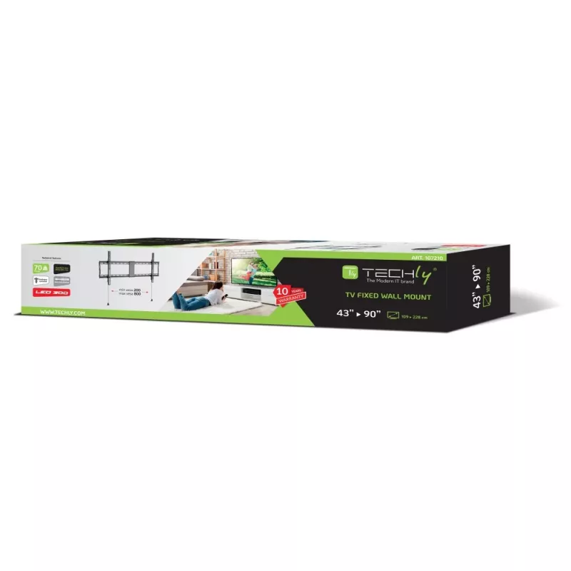 Techly pevný nástenný držiak LED TV LCD 43–90 palcov