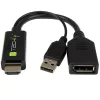 Techly ICOC-HDMI-DP12A adaptér z HDMI na DisplayPort s napájaním cez USB, 4K 30 Hz