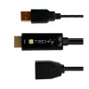 Techly ICOC-HDMI-DP12A adaptér z HDMI na DisplayPort s napájaním cez USB, 4K 30 Hz