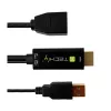 Techly ICOC-HDMI-DP12A adaptér z HDMI na DisplayPort s napájaním cez USB, 4K 30 Hz