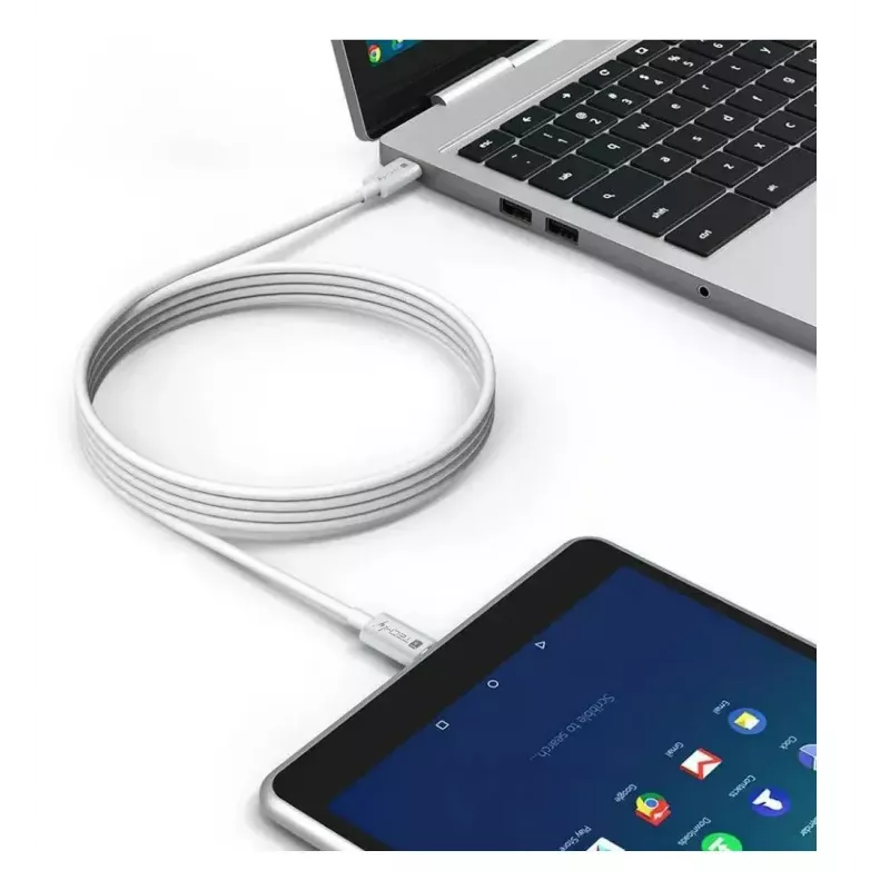 Techly ICOC-MU4-40G240W1 USB kábel USB4 Gen 3x2 1 m USB C biely