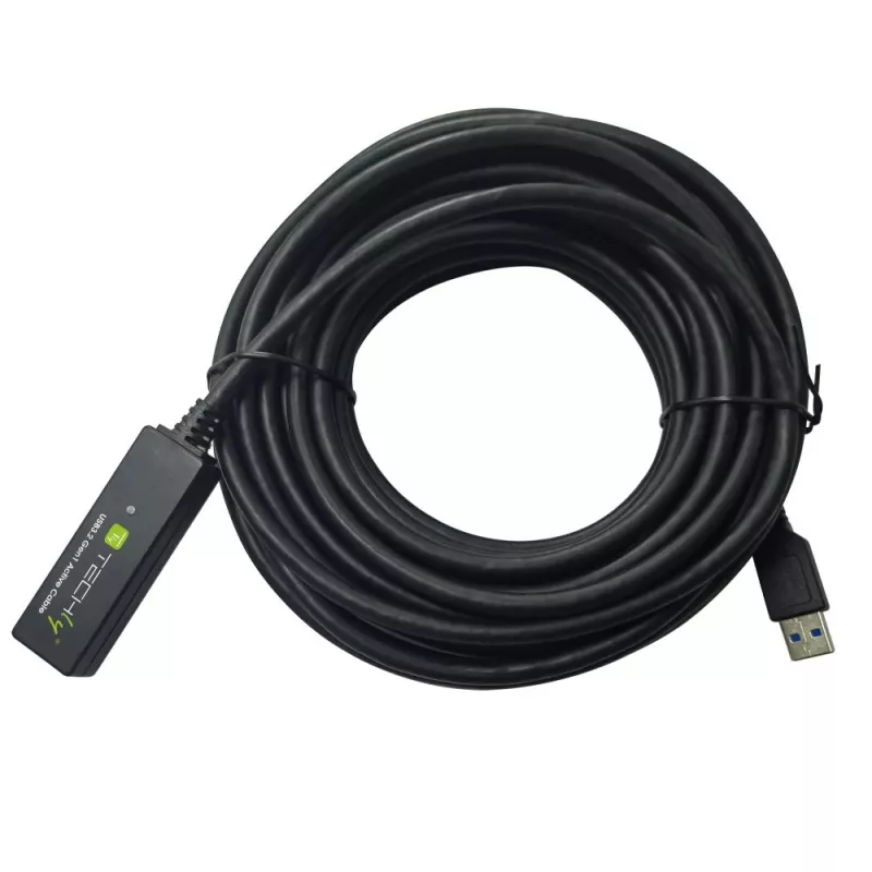 Techly ICUR30100G USB kábel USB 3.2 Gen 1 (3.1 Gen 1) 10 m USB A čierny