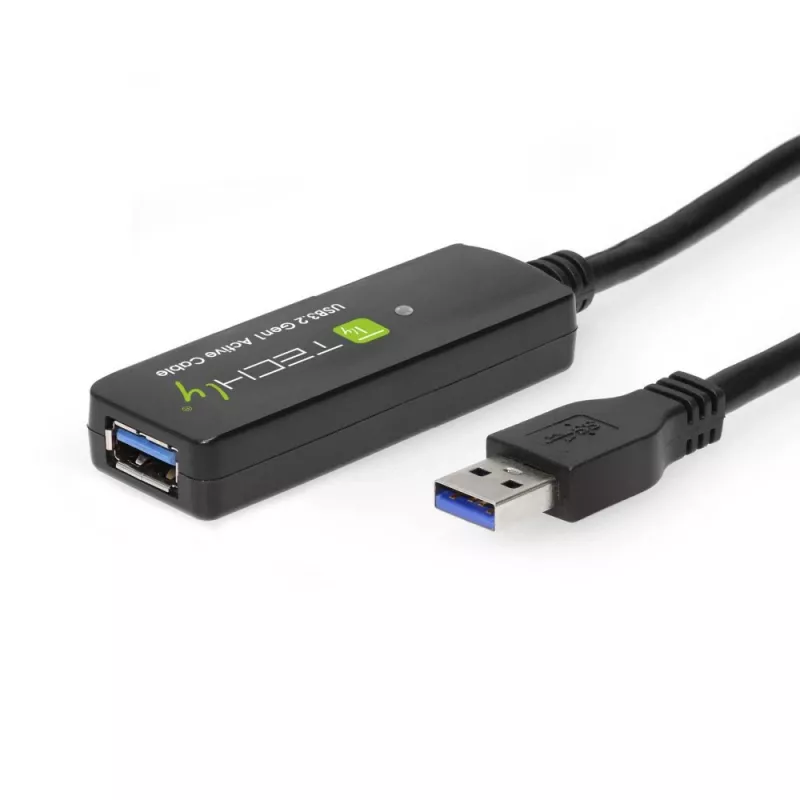Techly ICUR30100G USB kábel USB 3.2 Gen 1 (3.1 Gen 1) 10 m USB A čierny
