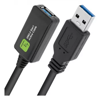 Techly ICUR3050G USB kábel USB 3.2 Gen 1 (3.1 Gen 1) 5 m USB A čierny