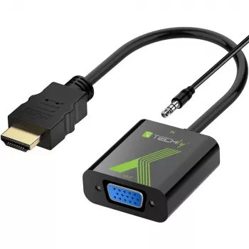 Techly káblový konvertor adaptér HDMI na VGA s audio IDATA HDMI-VGA2A