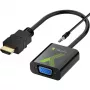 Techly káblový konvertor adaptér HDMI na VGA s audio IDATA HDMI-VGA2A