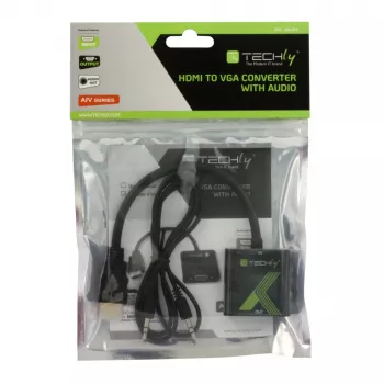 Techly káblový konvertor adaptér HDMI na VGA s audio IDATA HDMI-VGA2A