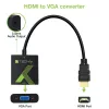 Techly káblový konvertor adaptér HDMI na VGA s audio IDATA HDMI-VGA2A