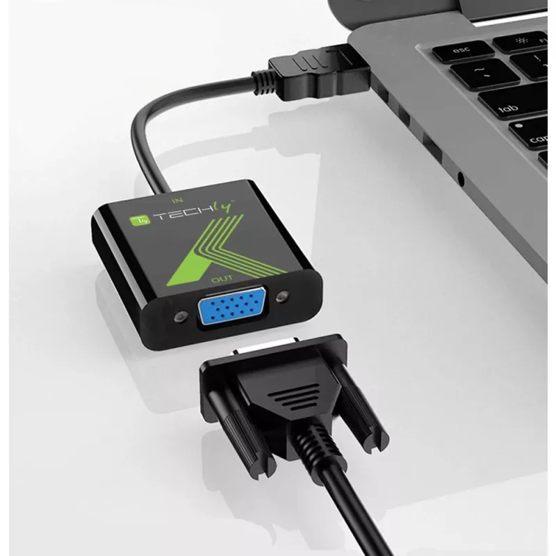 Techly káblový konvertor adaptér HDMI na VGA s audio IDATA HDMI-VGA2A