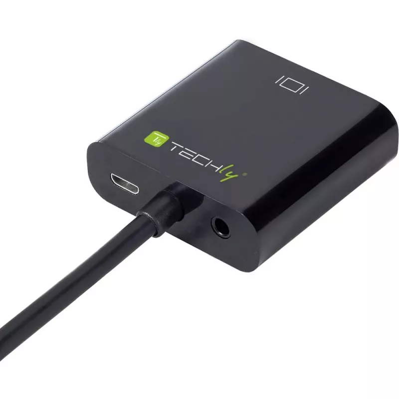 Techly káblový adaptér konvertor HDMI na VGA s Micro USB a audio IDATA HDMI-VGA2AU