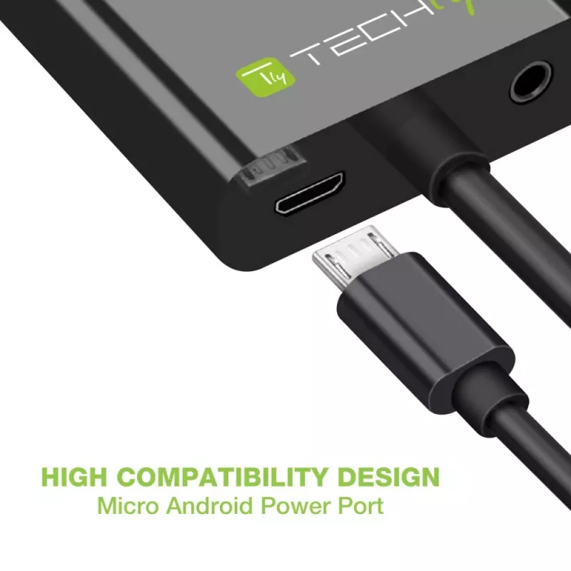 Techly káblový adaptér konvertor HDMI na VGA s Micro USB a audio IDATA HDMI-VGA2AU