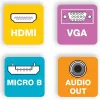 Techly káblový adaptér konvertor HDMI na VGA s Micro USB a audio IDATA HDMI-VGA2AU