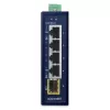 Neupravovaný Gigabit Ethernet switch PLANET IGS-510TF — 4 x 10/100/1000 Mbps, 10 Gbit/s prepínanie, 9–48V DC, montáž na stenu