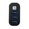 Techly IUSB3-HUB3-ROTB rozbočovač rozhraní USB 3.2 Gen 1 (3.1 Gen 1) Type-A 5000 Mbit/s čierny